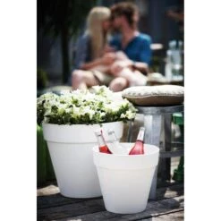 Elho Loft Urban Round Wheels 40 White -Optimaal Tuinonderhoud Winkel elho loft urban round wheels 40 white 1519726057 1 l